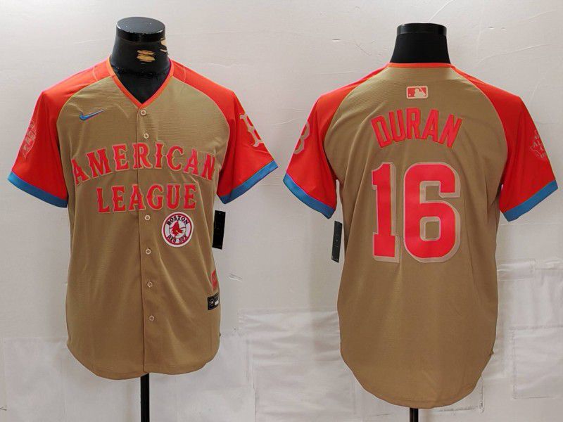 Men Boston Red Sox #16 Duran Orange All star 2024 Nike MLB Jersey style 1